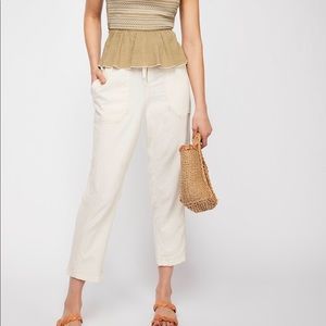 NWT ✨ Free People Ivory Palmer Utility Pant